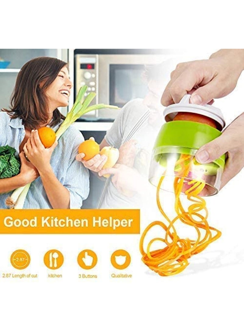 1PCS 4 in 1 Handheld Vegetable Spiralizer Vegetable Slicer and Chopper for Zucchini Pasta Courgette Spaghetti Sweet Potato Cucumber Carrot Kitchen Gadgets for Healthy Cooking - Image 5