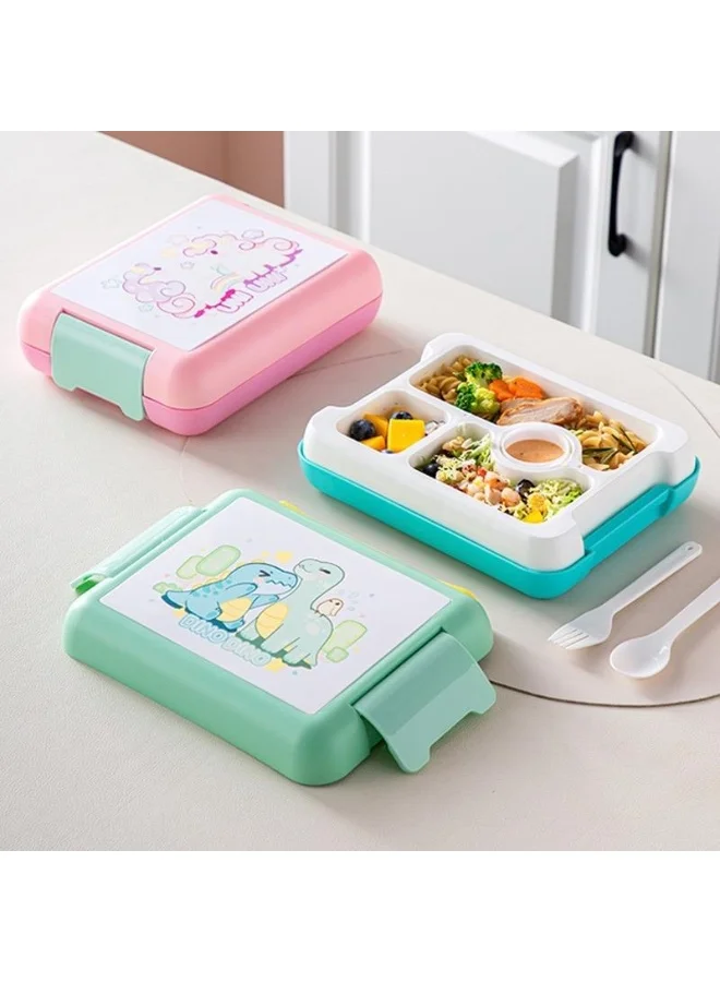 Mobcos Mobcos Unicorn Pink Lunch Box Mobcos Unicorn Pink Plastic Multi-Compartment Portable Kids Lunch Box with Secure Locking Lid for Fresh and Organized Meals  | Best Price UAE
