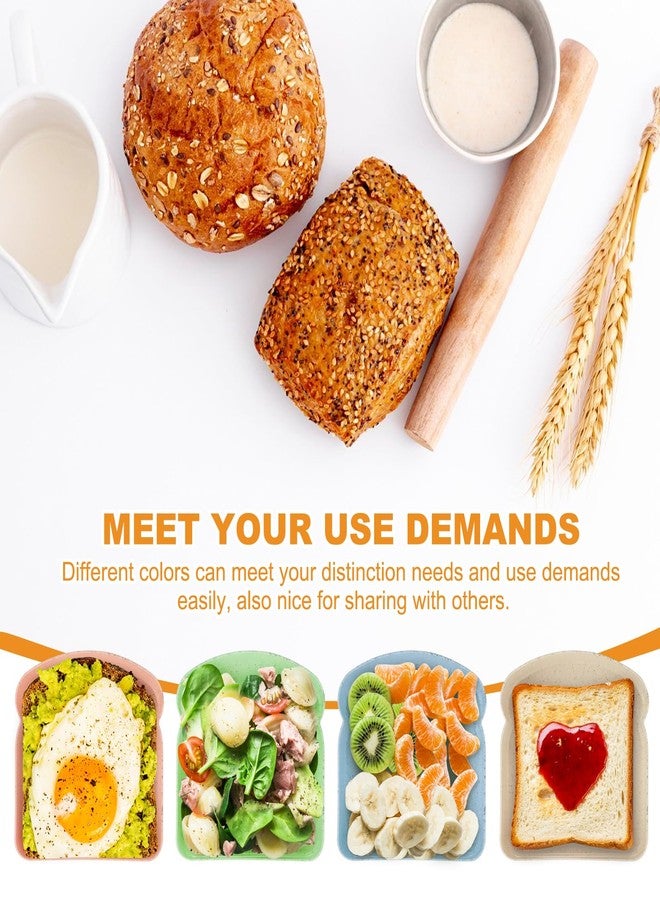 Pinsit Sandwich Containers, 4Pcs Sandwich Box, Reusable Sliced Toast box, Bread Holder Container for Lunch, Sandwich Keeper for Adults, Microwave & Dishwasher Safe (Blue, Green, Pink, Apricot) - Image 5