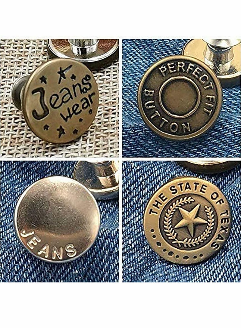 Y&D 17mm Replacement Jean Buttons No Sew Instant Button, Waist Button Adjuster, Jeans Kit to Extend - Image 5