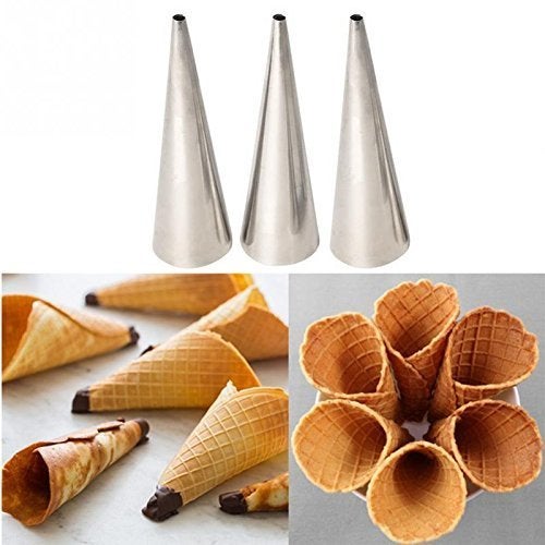 Choco Decor Aluminum Conical Spiral Baking Cone 15X55Cm Silver 3 Nos Pack of 12 - Image 4
