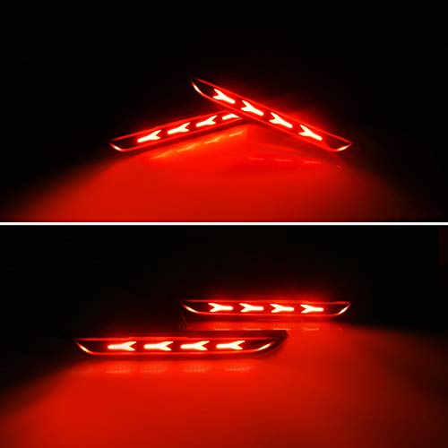 TurningMax Smoke Lens 48-SMD Red Rear Side Maker LED Lights For 2015-2019 Ford Mustang - Image 5