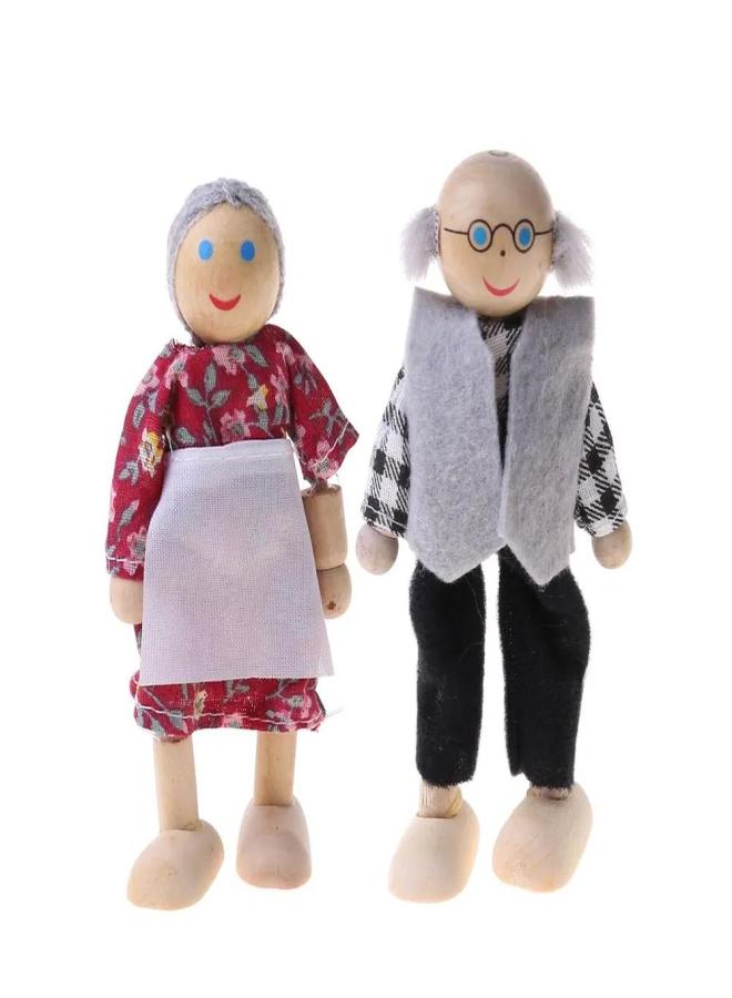 Family Wooden Puppets Japanese-Korean Style Figurines - Image 2