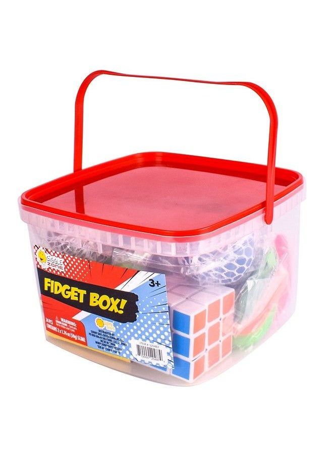 24 Piece Fidget Box Sensory Toys With Storage Container Giggle Zone