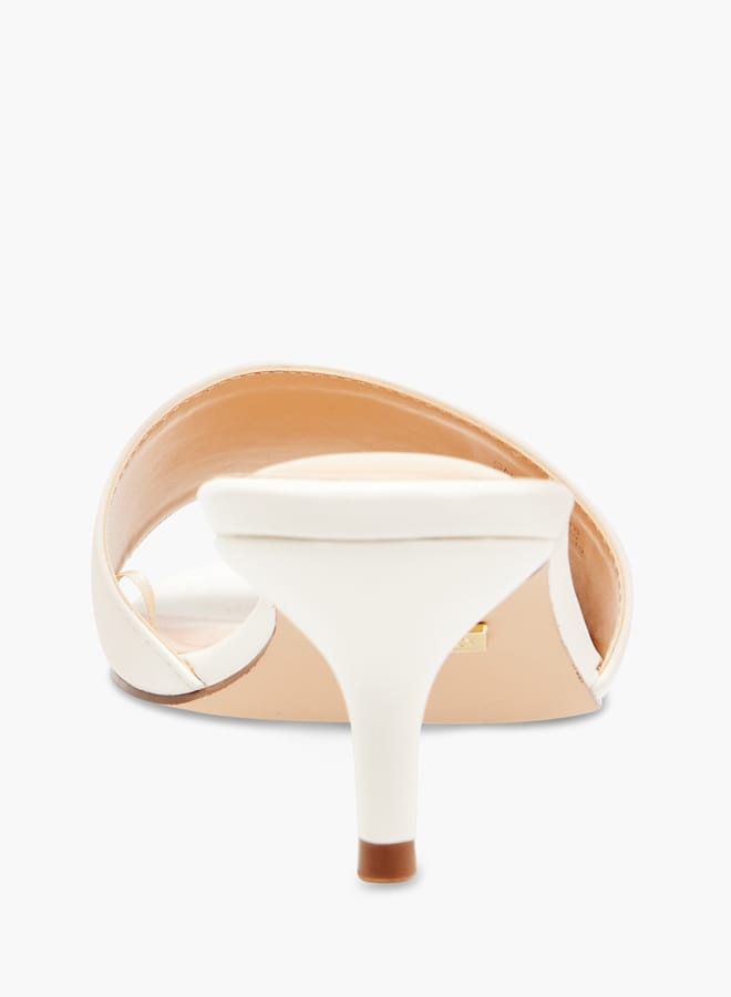 Celeste صنادل نسائية سادة سهلة الارتداء بكعب صغير - Image 4