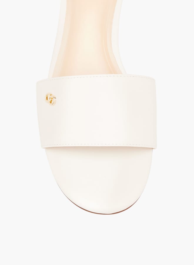 Celeste صنادل نسائية سادة سهلة الارتداء بكعب صغير - Image 3