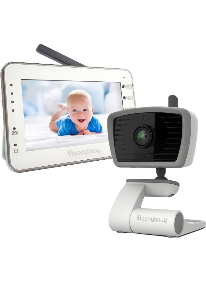 MoonyBaby 4.3 Inches Large LCD Video Baby Monitor with Power Saving/Vox (Voice Activation) Auto Night Vision, Temperature Monitoring, 2-Way Talkback (MANUALLY Rotated Camera) - pzsku/Z6A13E55039723CC0AC73Z/45/_/1738048081/9ecfd580-8091-4776-97ed-12eacf63411e