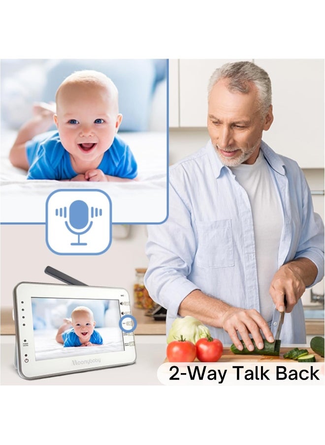 MoonyBaby 4.3 Inches Large LCD Video Baby Monitor with Power Saving/Vox (Voice Activation) Auto Night Vision, Temperature Monitoring, 2-Way Talkback (MANUALLY Rotated Camera) - pzsku/Z6A13E55039723CC0AC73Z/45/_/1738048082/cde04eb3-9b1e-4ce1-920b-b74ce5e06e39