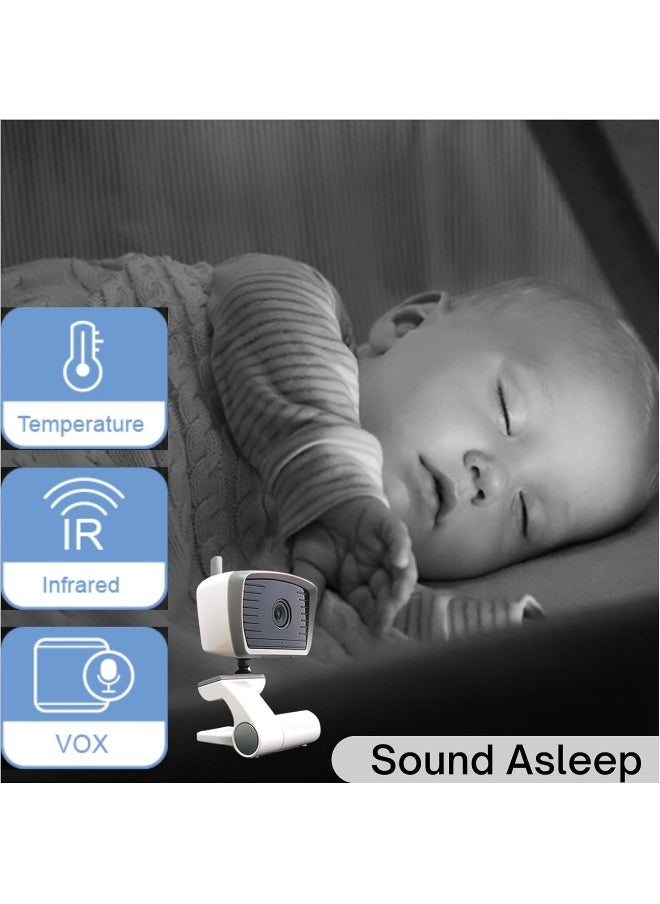 MoonyBaby 4.3 Inches Large LCD Video Baby Monitor with Power Saving/Vox (Voice Activation) Auto Night Vision, Temperature Monitoring, 2-Way Talkback (MANUALLY Rotated Camera) - pzsku/Z6A13E55039723CC0AC73Z/45/_/1738048085/625cfee3-1251-47ee-8991-a28583638f08