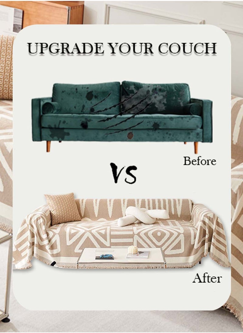 3 Seat Sofa Slipcover Pets Protector Furniture Covers Soft Four Seasons Universal Sofa Slipcovers All-Inclusive Sofa Cover 180*300CM