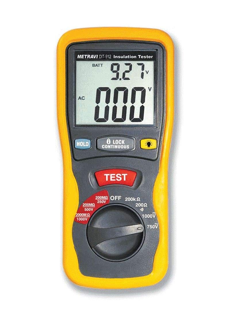 METRAVI Metravi DIT912 Fullyprotected Digital Insulation Tester with Analogue Bargraph  - Image 2