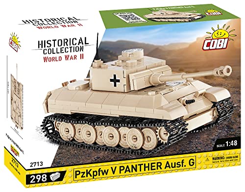COBI Historical Collection WWII PzKpfw V Panther Ausf G Tank Building Set 298 Pieces - Image 5