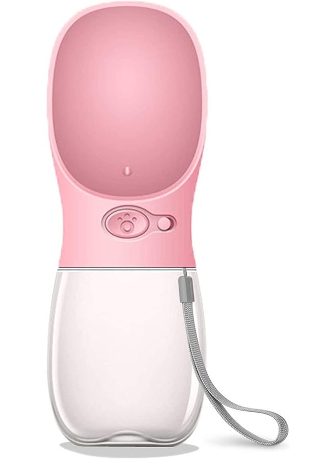 Mumoo Bear Dog Water Bottle, Leak Proof Portable Puppy Water Dispenser with Drinking Feeder for Pets Outdoor Walking, Hiking, Travel (12oz Pink) - Image 1