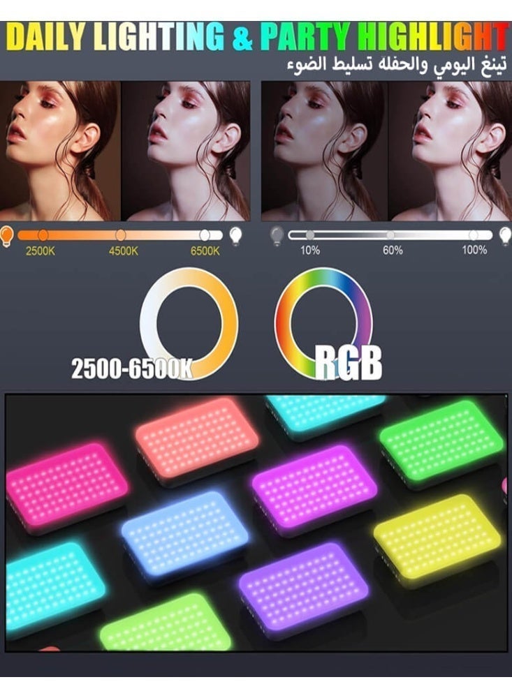 SOGAR SHAMO ضوء سيلفي محمول مغناطيسي، أضواء ملء هاتف قابلة لإعادة الشحن RGB، ضوء حلقي للكاميرا، صور المكياج، مؤتمرات الفيديو، استخدام الكمبيوتر المحمول، اجتماعات Zoom، TikTok، تصوير الفيديو - Image 2