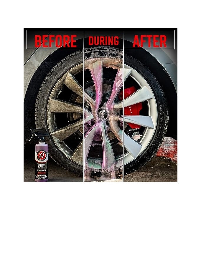 Adam's Polishes - Adam's Polishes Wheel and Tire Cleaner Gallon Professional All in One Tire and Wheel Cleaner Works Wheel Brush and Tire Brush Car Wash Wheel Cleaning Spray for Car Detailing. - Image 1