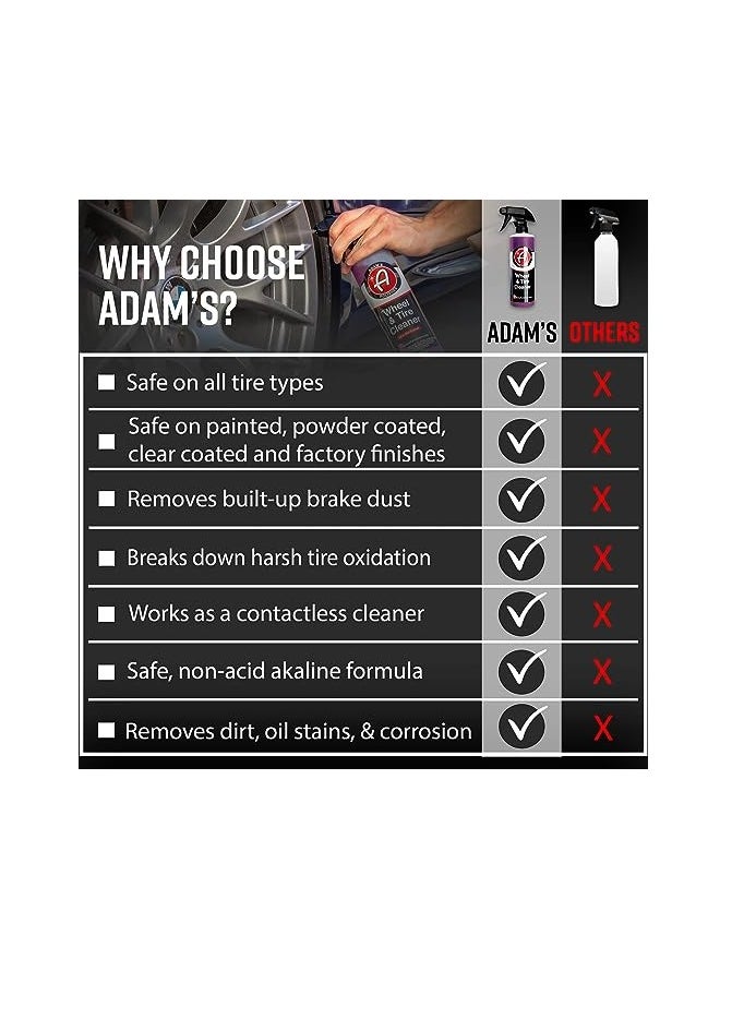 Adam's Polishes - Adam's Polishes Wheel and Tire Cleaner Gallon Professional All in One Tire and Wheel Cleaner Works Wheel Brush and Tire Brush Car Wash Wheel Cleaning Spray for Car Detailing. - Image 1