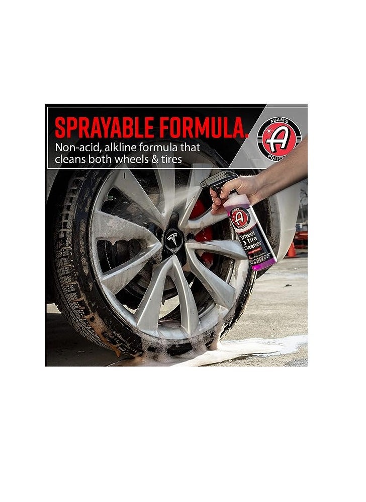 Adam's Polishes - Adam's Polishes Wheel and Tire Cleaner Gallon Professional All in One Tire and Wheel Cleaner Works Wheel Brush and Tire Brush Car Wash Wheel Cleaning Spray for Car Detailing. - Image 1