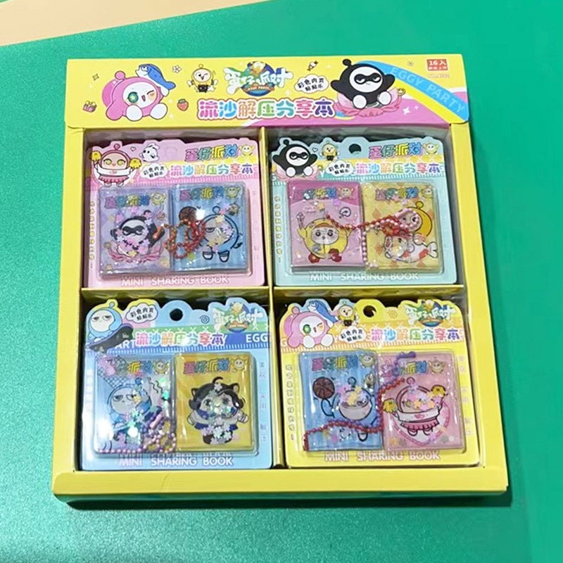 Cute Sanrio Quicksand Mini Notepad Charm Eggs quicksand sharing book [extra large]] 