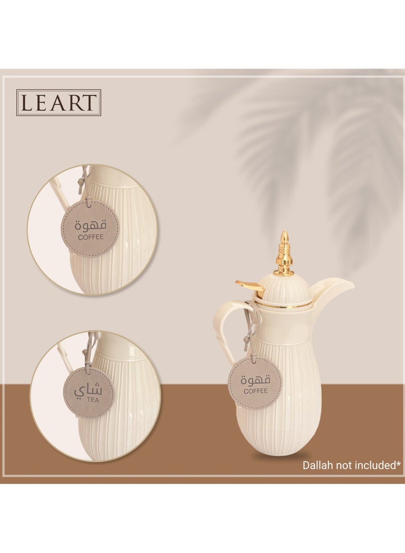 LeArt Dallah Flask Tags - Dallah Coffee Pot, Tea and Coffee Tag | Dallah Tags (Camel - Set of 2)  - Image 4
