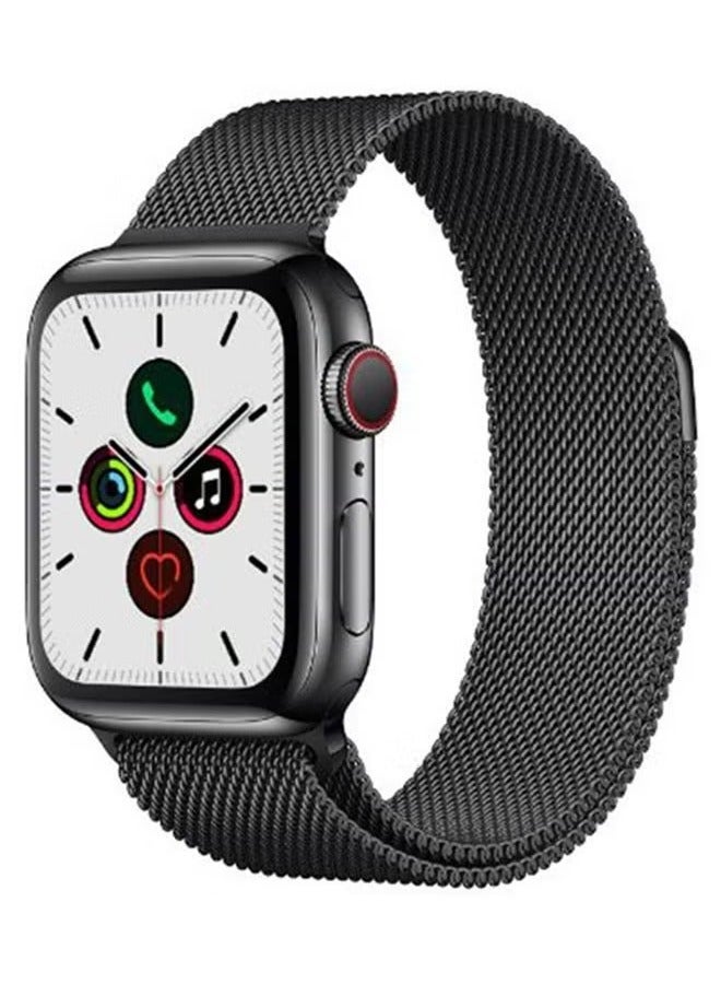 vesus Stainless Steel Replacement Band For Apple iWatch Series 5/4/3/2/1 Black