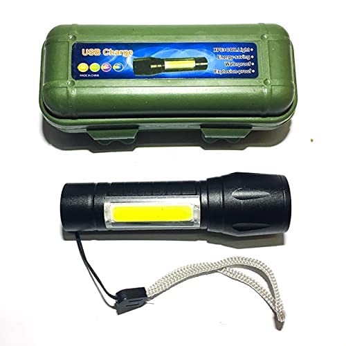 AAHNA E MALL 12000 Lumen Mini Aluminium Zoomable Flashlight XPECOB LED Torch Lamp Penlight AA 4 Modes Black - Image 5