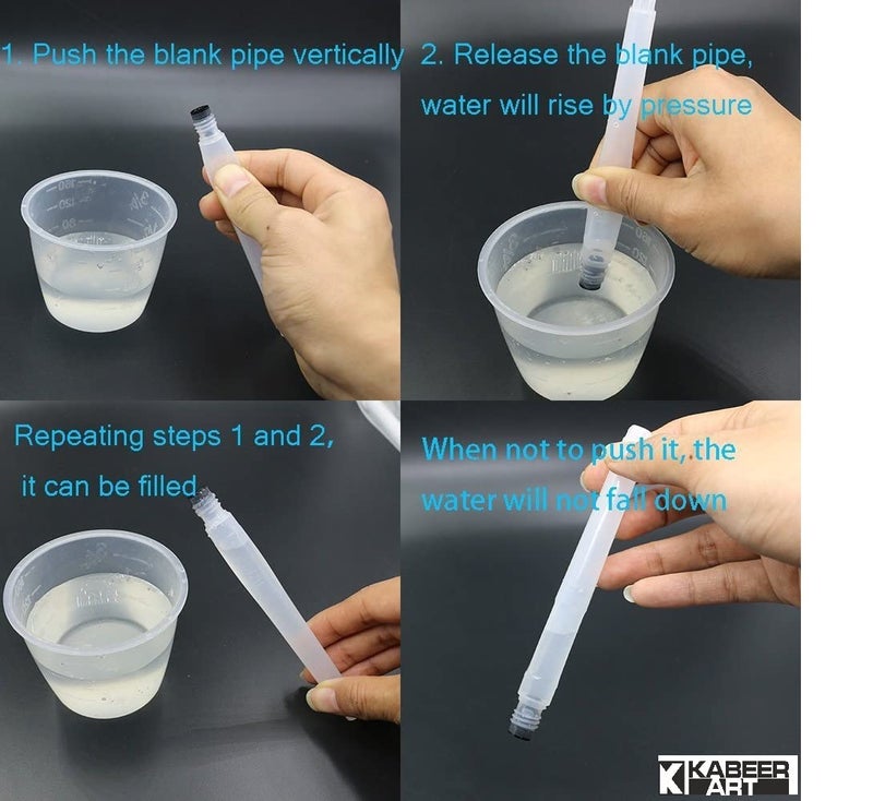 Kabeer Art 6PCS Empty Soft Water Color Painting Brush Marker Watercolor Drawing Pen - Image 5