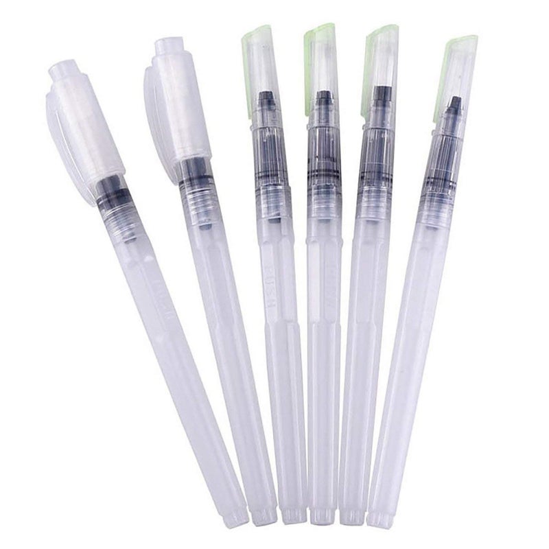 Kabeer Art 6PCS Empty Soft Water Color Painting Brush Marker Watercolor Drawing Pen - Image 1