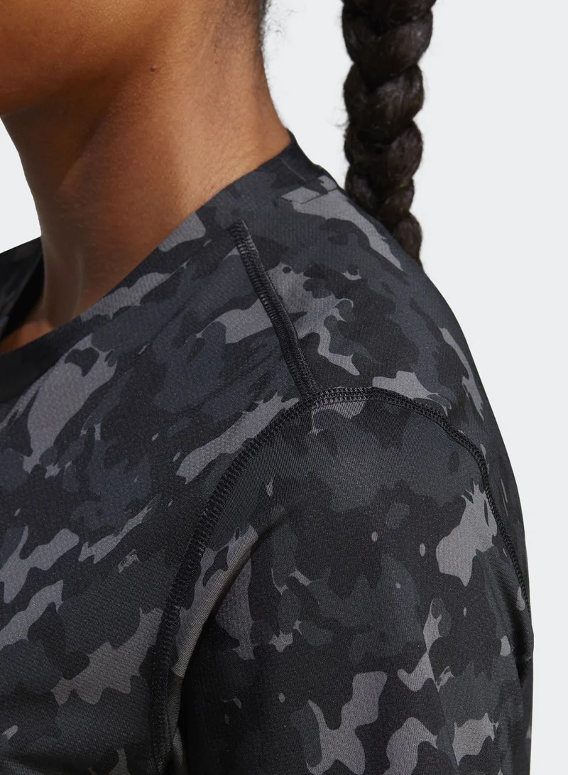 Adidas Own The Run Camo Running T-Shirt