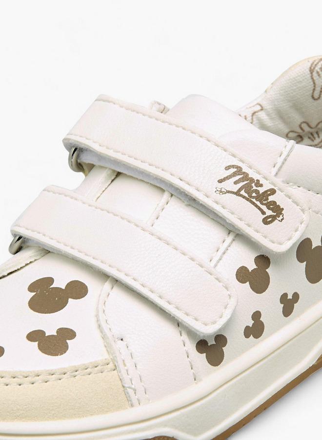Disney Boys Mickey Mouse Print Hook and Loop Sneakers - Image 4