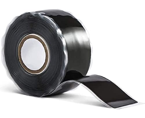 Romeda 1 Inch x 10 FT Black Self-Fusing Silicone, Thickness 0.5mm Hose Repair Tape, Heavy Duty and Leak Proof Rubber Hose Tape, Pipe for Water - Black - Image 1