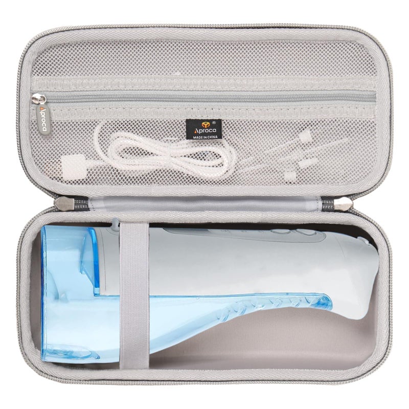 Aproca Case Compatible with COSLUS C20F5020E Water Dental Flosser Teeth Pick Cordless Oral Irrigator Portable Storage Protective Bag for Accessories Grey Case Only