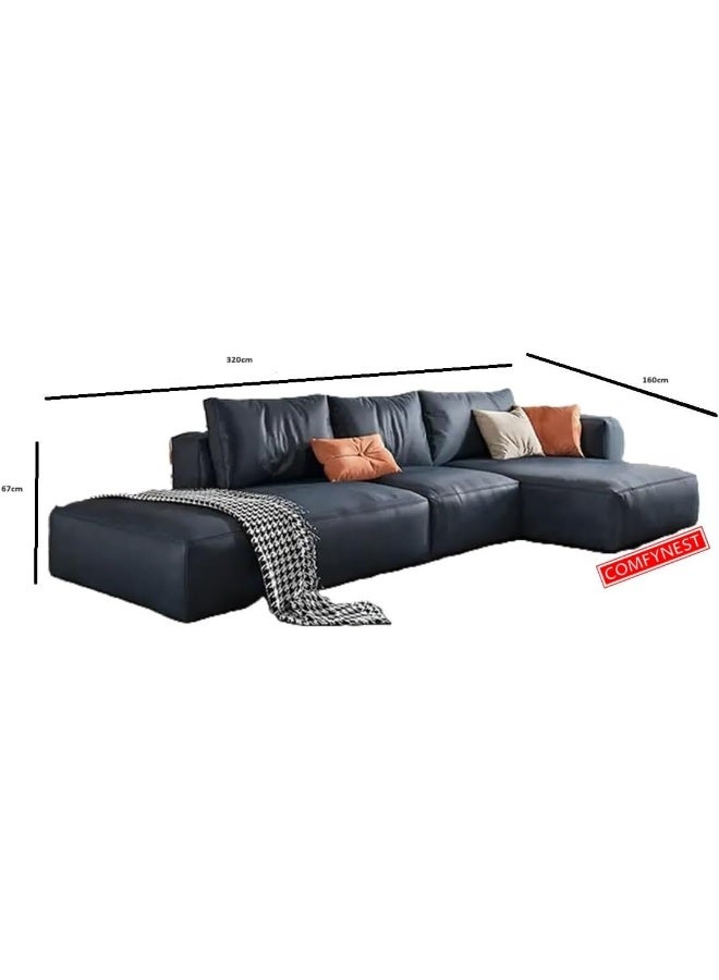 Comfynest L Shape Corner Sofa Set Modern Luxury Minimalism Glam Style Sectional Sofa (Beige, Left) - Image 2