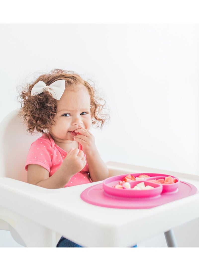 ezpz Mini Mat - Baby Plate, Kids Plate, Baby Led Weaning Silicone Plates For Babies - Pink - Image 2