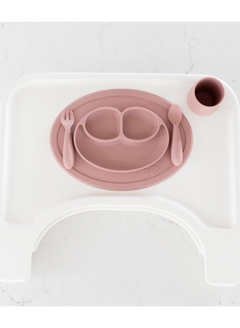 ezpz Mini Mat - Baby Plate, Kids Plate, Baby Led Weaning Silicone Plates For Babies - Pink - Image 4