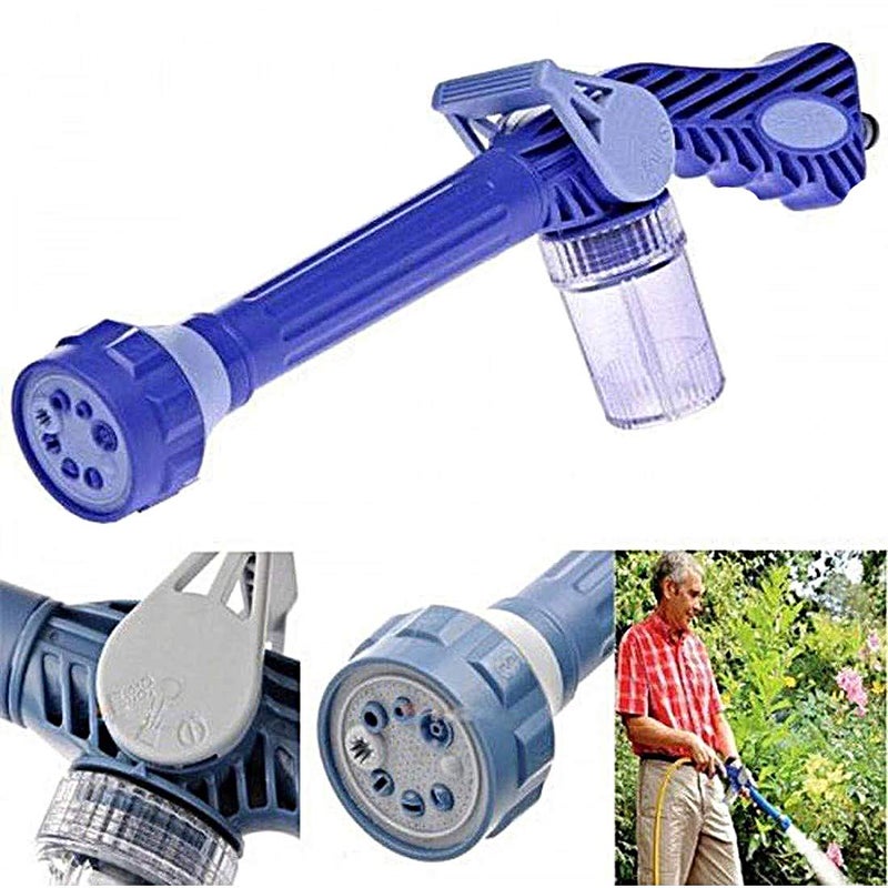 Shopper52 Ez Jet Water Cannon 8 in 1 Turbo Water Spray Gun for CarBike Washing Gardening with Inbuilt Soap Dispenser Tank EZJT1N1 - Image 1