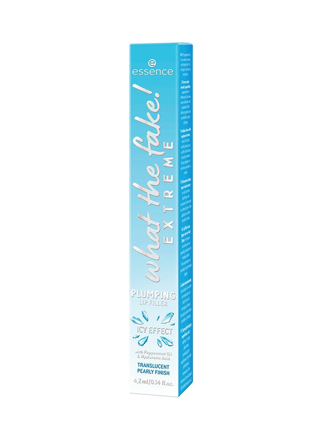Essence What The Fake! Extreme Plumping Lip Filler | 02 Ice Ice Baby! | Instant Cooling & Shiny Finish | With Hyaluronic Acid & Peppermint Oil | Vegan & Cruelty Free Lip Gloss | 4.2ml 02 Ice Ice Baby! - Image 3