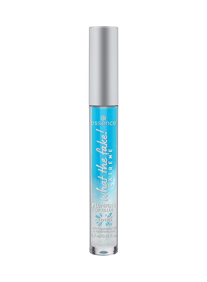 Essence What The Fake! Extreme Plumping Lip Filler | 02 Ice Ice Baby! | Instant Cooling & Shiny Finish | With Hyaluronic Acid & Peppermint Oil | Vegan & Cruelty Free Lip Gloss | 4.2ml 02 Ice Ice Baby! - Image 2