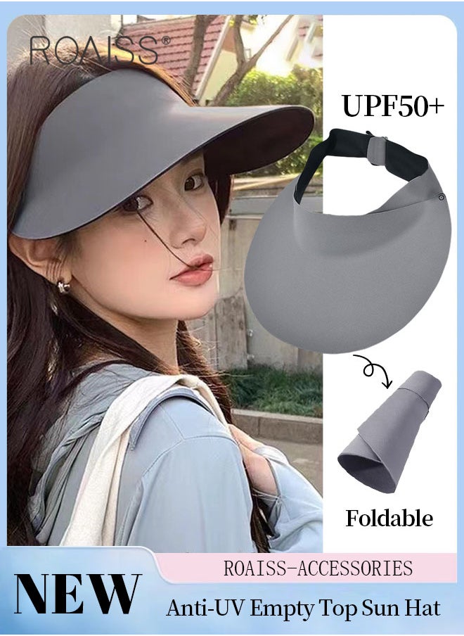 Women's Anti-UV Empty Top Sun Hat, Rollable Empty Top UPF50+ Sun Protection Outdoor Sports Cycling Beach Sun Cap Adjustable Size - pzsku/Z6A1477E72A03E26847ACZ/45/_/1720429032/9400ee22-b5dc-40ef-b158-29974517343d