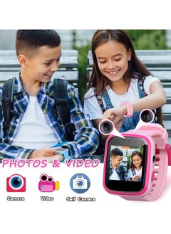 FARROBIZZ Vakzovy Kids Smart Watch Girls, Gifts For 3-10 Year Old Girls Dual Camera Touchscreen Smart Watch For Kids With Music Player, Educational Toys Toddles Birthday Gift For Girls Ages 6 7 8  - Image 2
