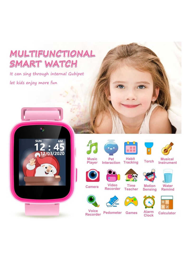 FARROBIZZ Vakzovy Kids Smart Watch Girls, Gifts For 3-10 Year Old Girls Dual Camera Touchscreen Smart Watch For Kids With Music Player, Educational Toys Toddles Birthday Gift For Girls Ages 6 7 8  - Image 3