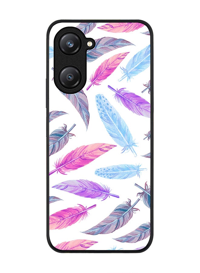 Stylizedd حافظة سوداء متينة لهاتف Vivo Y28s 5G / Vivo Y18 4G /Vivo Y03 4G، حافظة مرنة رفيعة مضادة للصدمات TPU جل - ألوان ريشة - Image 1