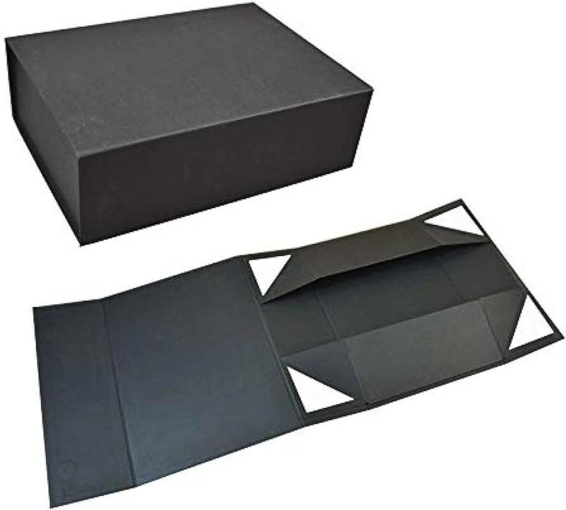 Red Dot Gift Large Collapsible Cardboard Magnetic Presentation Box - Black (32 x 23.3 x 10.7 cm) - Image 1