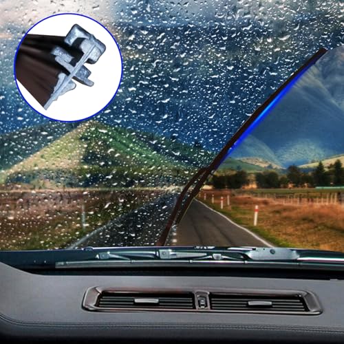Piburth 4PCS Car Windshield Wiper Blade Strips, DIY Silicone Car Frameless Window Boneless Replacement, Auto Adjustable Insert Rubber Wiper Blade Refills, Universal for SUV Truck Van - Image 5