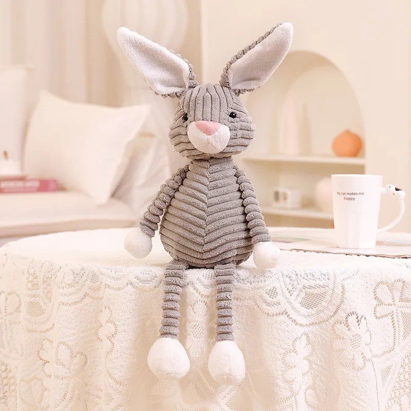 Y&D Cute Striped Plush Toys Stuffed Animal Fox Rabbit Pig Dog Toys  Baby Children Soft Plushies Toys for Kids - Image 5