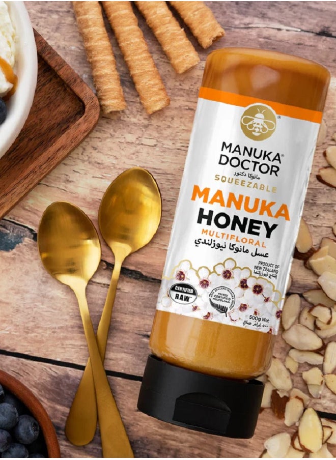 Manuka Doctor Multifloral Manuka Honey Squeezable 500g  - Image 3