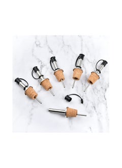 Excefore 16 Pack Cork Bottle Spouts, Stainless Steel Oil Bottle Stoppers, Bottle Dividers with Dust Caps, Oil Pour Spouts Rubber Bottle Corks for Olive Oil and Vinegar Bottles  - Image 4