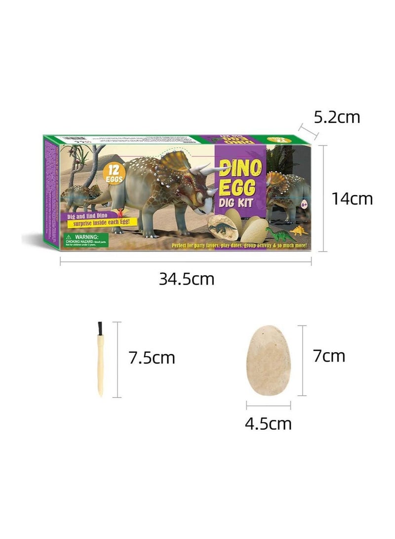 MAGIC VAULT Dinosaur Eggs Dig Kit 12 Pack Discover Different Dinos Archaeology And Paleontology Toy Dino Egg Excavation Stem Toys For Boys Girls Kids Gift - Image 2