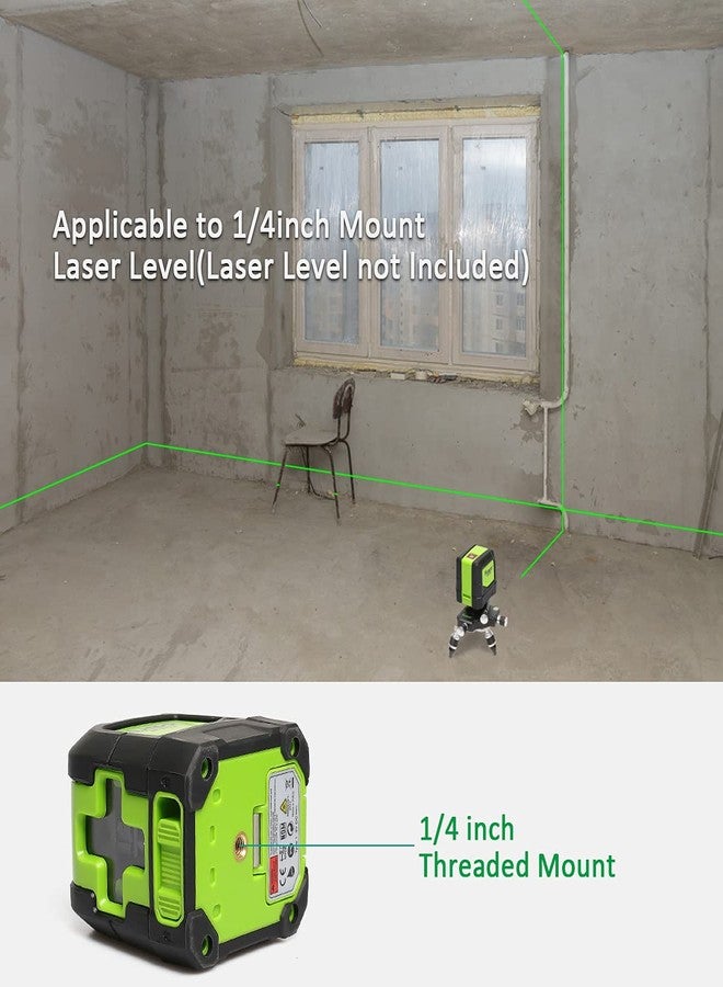 Huepar Laser Level Adapter, Metal 360-Degree Rotating Base for Laser Level Tripod Connector, 1/4’’ Threaded Mount and Horizontal Bubble, Micro-adjust Fine Turning Pivoting Base AT2 - Image 4