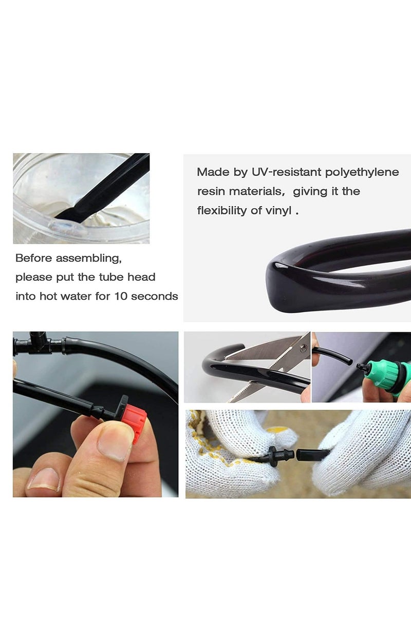 كن واحدًا 50M الري أنابيب خرطوم أنابيب 4 / 7mm نظام الري بالتنقيط ، DIY توفير المياه التلقائي حديقة الدفيئة الري رش مجموعات الري الذاتي - Image 3