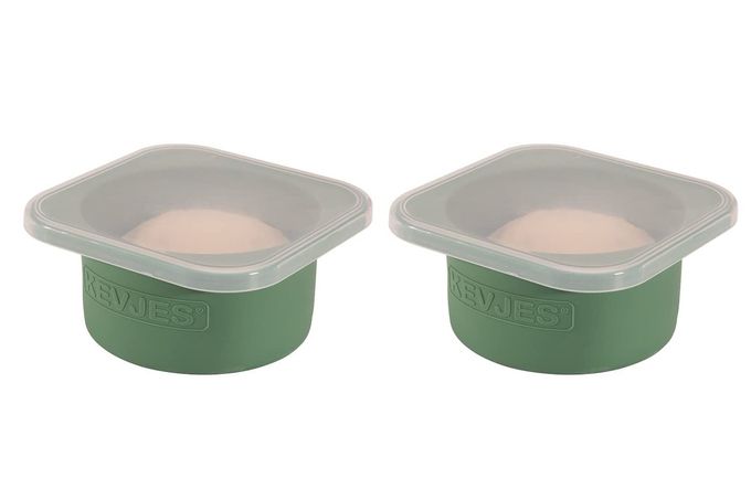 KEVJES Stackable Silicone Artisan Pizza Dough Proofing Boxes Proving Containers with Lids-2 pack-500ml portion (Green) - Image 1